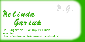 melinda gariup business card